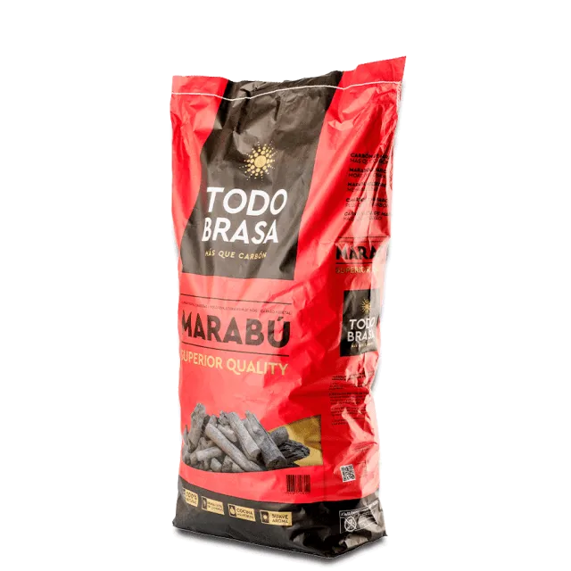 Carbón vegetal de marabú Todo Brasa – Saco rojo de 10 kg