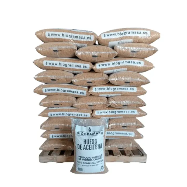Hueso de aceituna A1 Biogramasa – Palet de 77 sacos de 15 kg (1.155 kg)