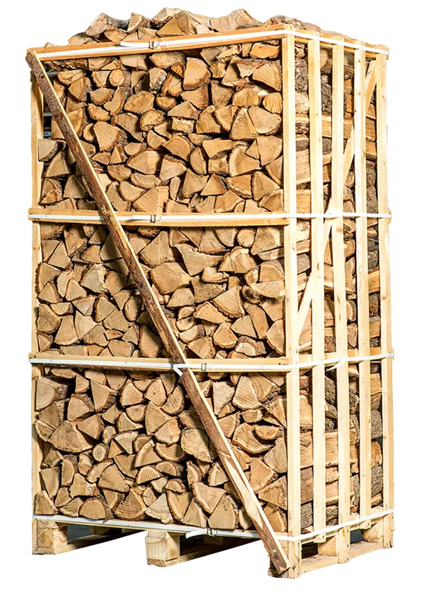 Leña de carpe secada en horno – Gran palet de 25 cm
