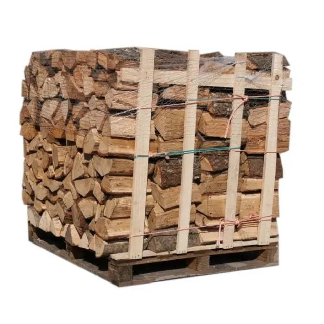 Leña de roble blanco y haya – Palet de 1,20 m³ (25 cm)