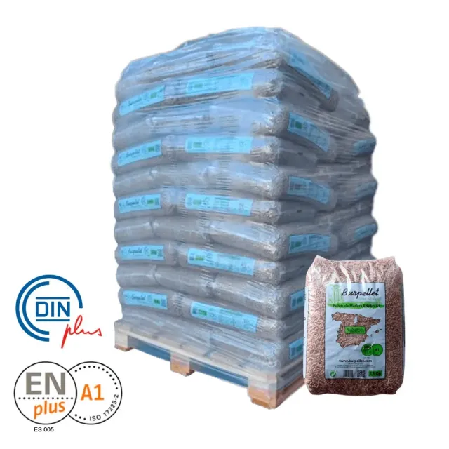 Pellets de pino Burpellet ENplus A1 – Palet 72 sacos de 15 kg (1.080 kg)