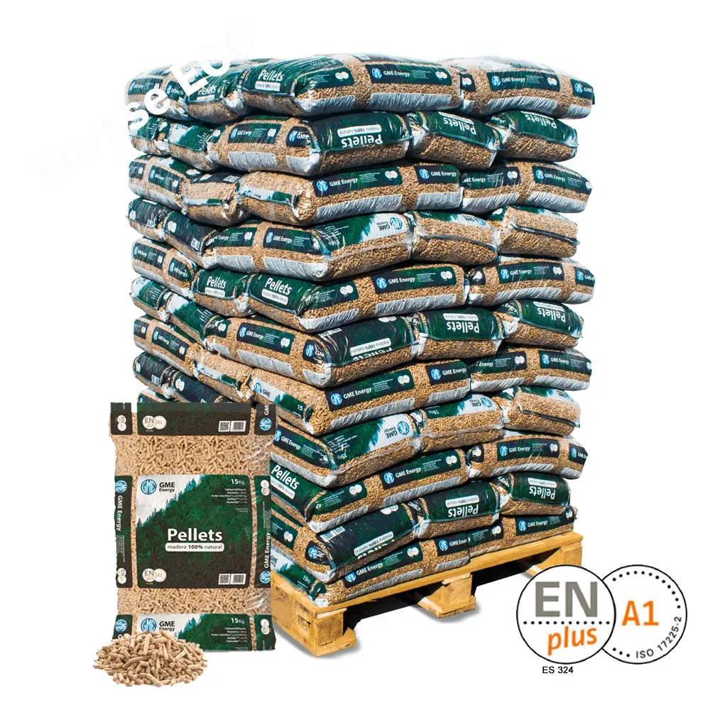 Pellets GME WoodPellet ENplus A1 – Palet de 77 sacos de 15 kg (1.155 kg)