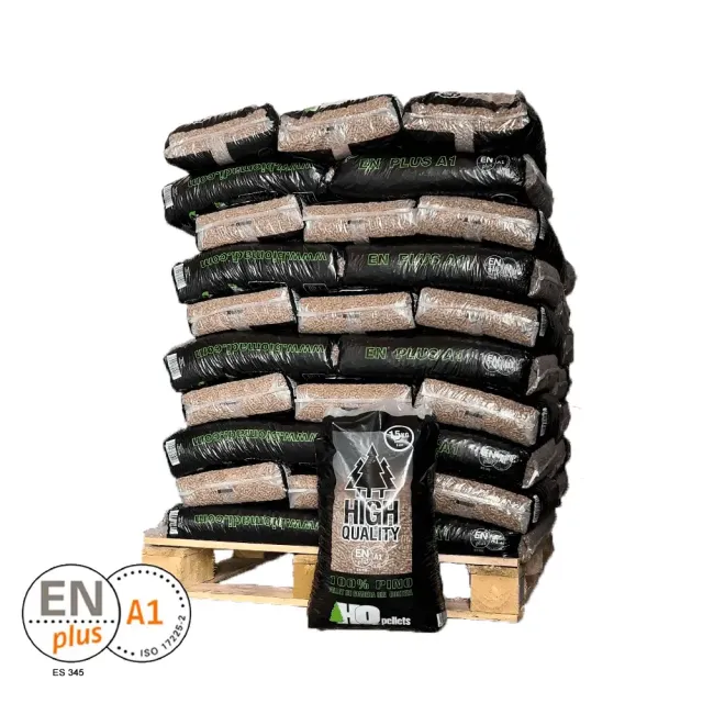 Pellets HQ Pellet ENplus A1 – Palet de 70 sacos de 15 kg (1.050 kg)