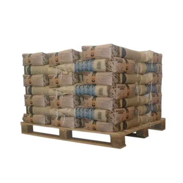 Pellets Badger ENplus A1 – Medio palet de 35 sacos de 15 kg (525 kg)