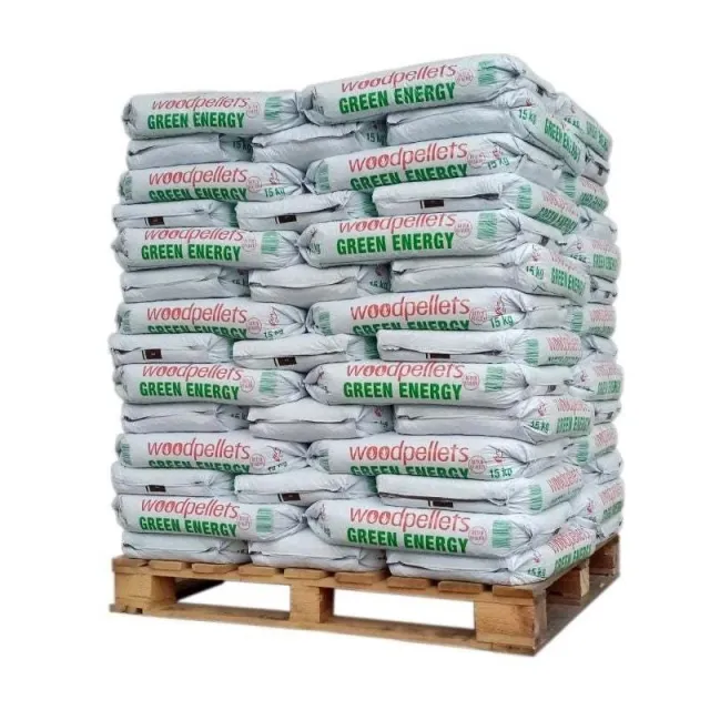 Pellets Green Energy ENplus A1 – Palet de 65 sacos de 15 kg (975 kg)