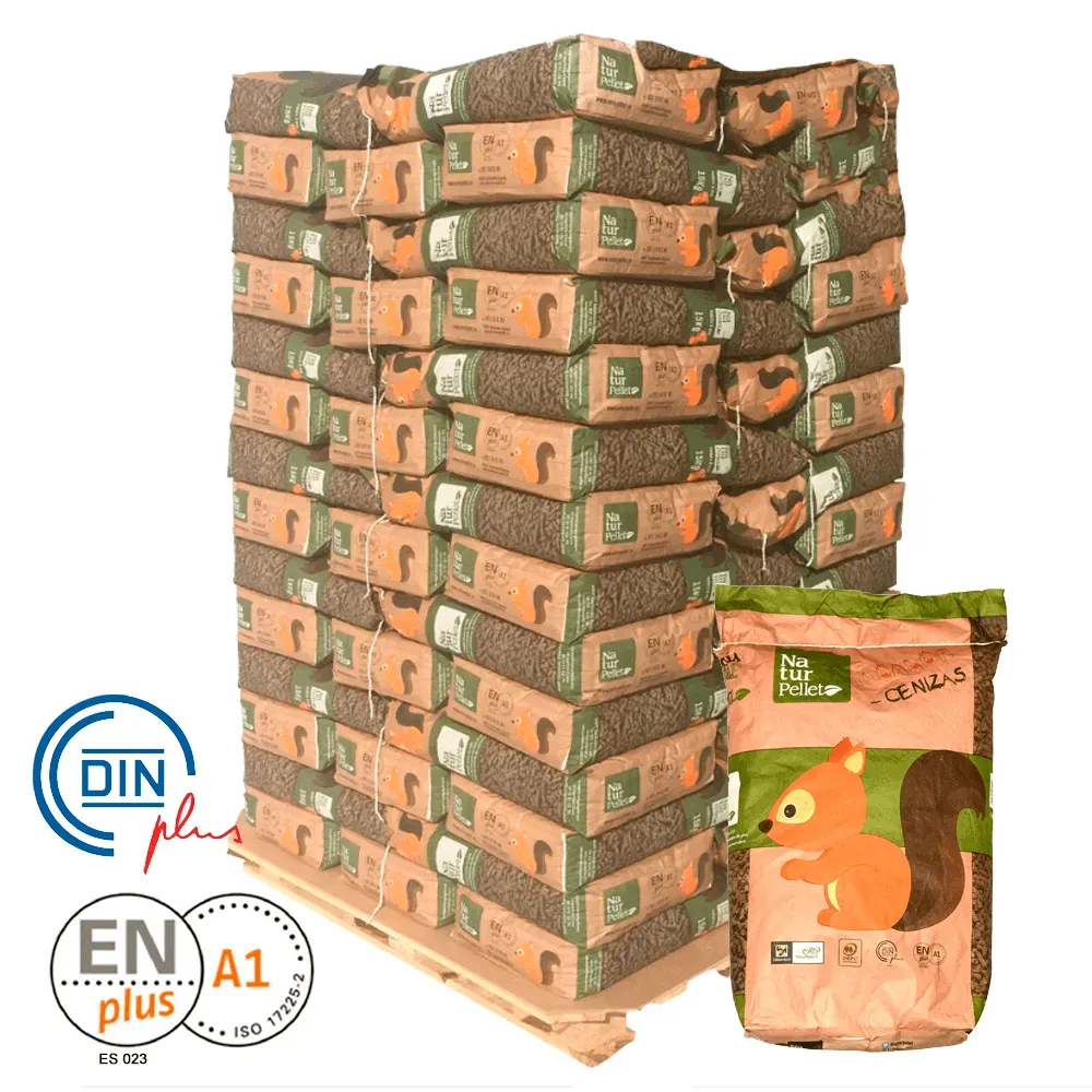 Pellets de pino Naturpellet ENplus A1 – Palet de 70 sacos de 15 kg