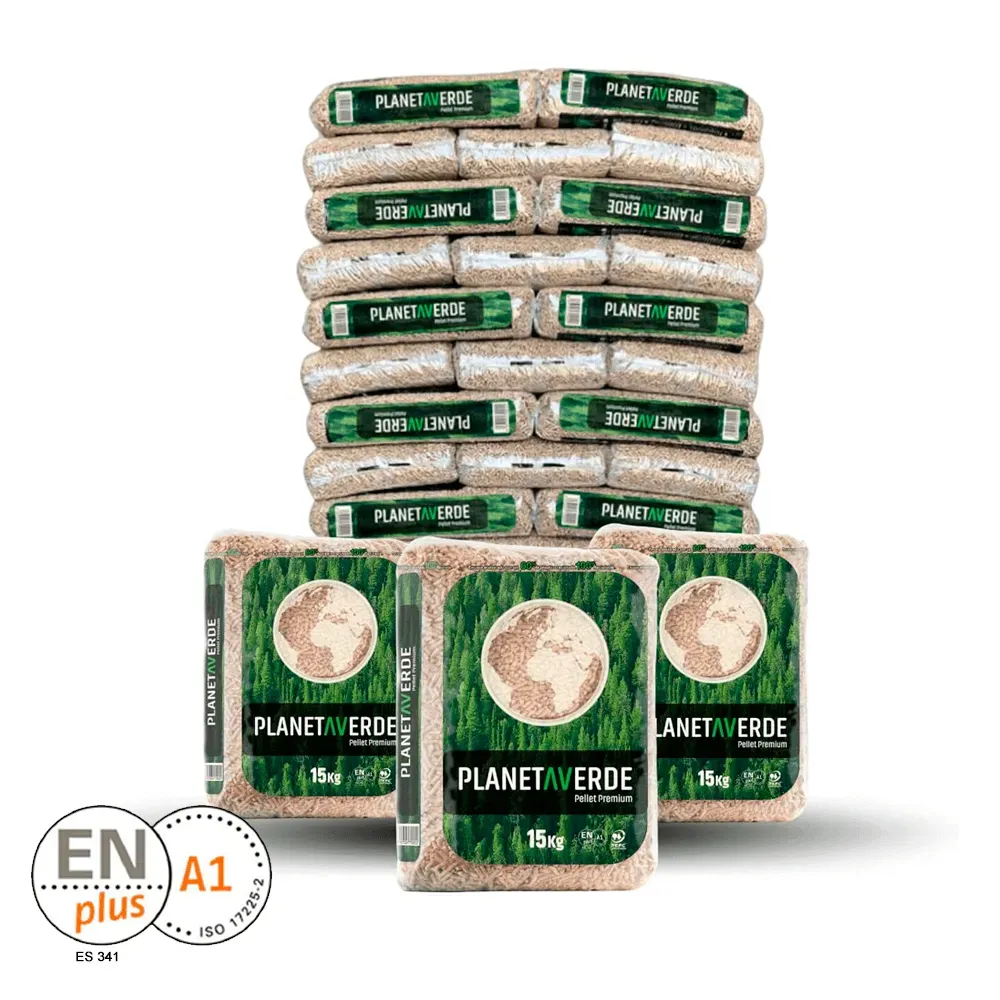 Pellets Planeta Verde ENplus A1 – Palet de 77 sacos de 15 kg (1.155 kg)